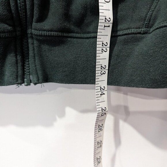 Lole Hunter Green Scuba Style Zip Up Hoodie Women's M Athleisure 24 Inch L - Picture 9 of 9